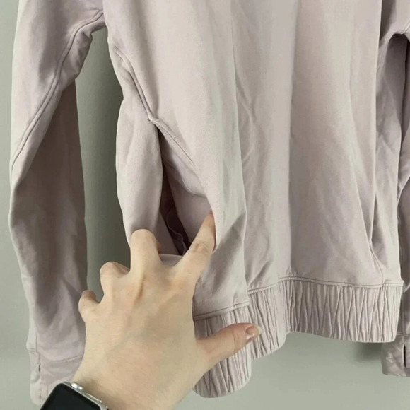 Lululemon Stress Less Pullover Sweatshirt in Porcelain Pink Size 6 - Picture 6 of 6